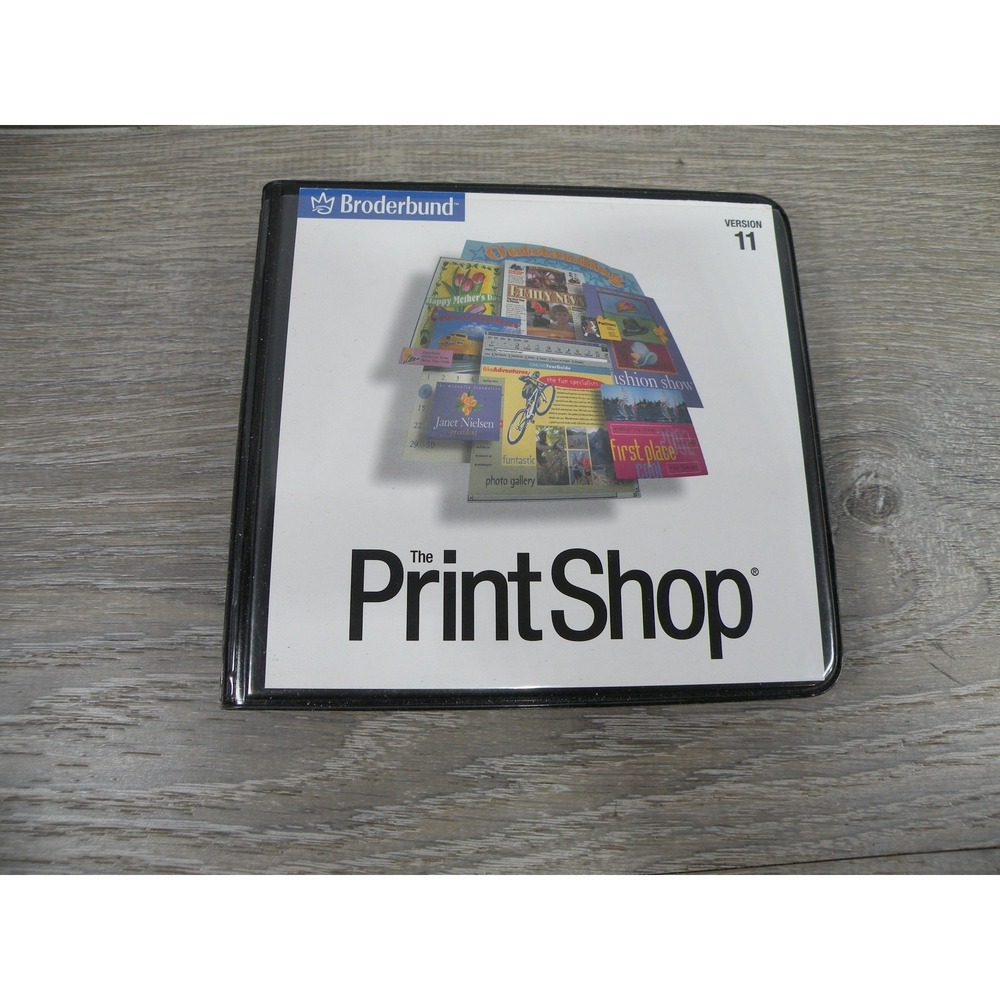 Broderbund The Print Shop Version 11 Software for Windows 95 98 2000 NT4 CD